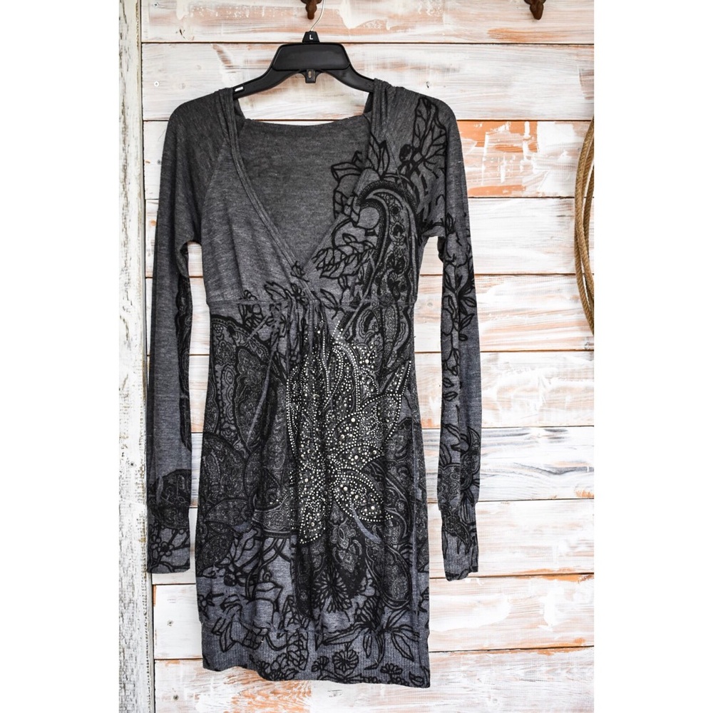 Jersey Knit Hoodie Dress